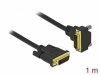 Delock Kabel DVI-D(24+1) - DVI-D(24+1) M/M 1m kątowy dół czarny